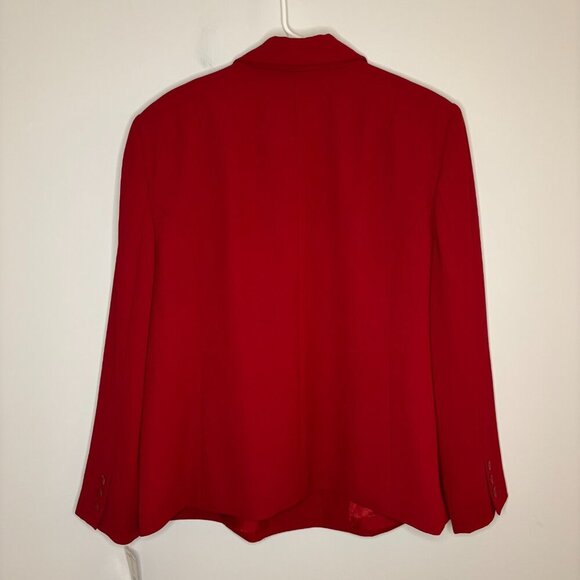 KAREN SCOTT NEW Blazer Womens 20W Red Plus Lined Collared Professional - Picture 3 of 6